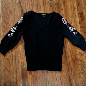 Roz & Ali Classic Black Knit Top